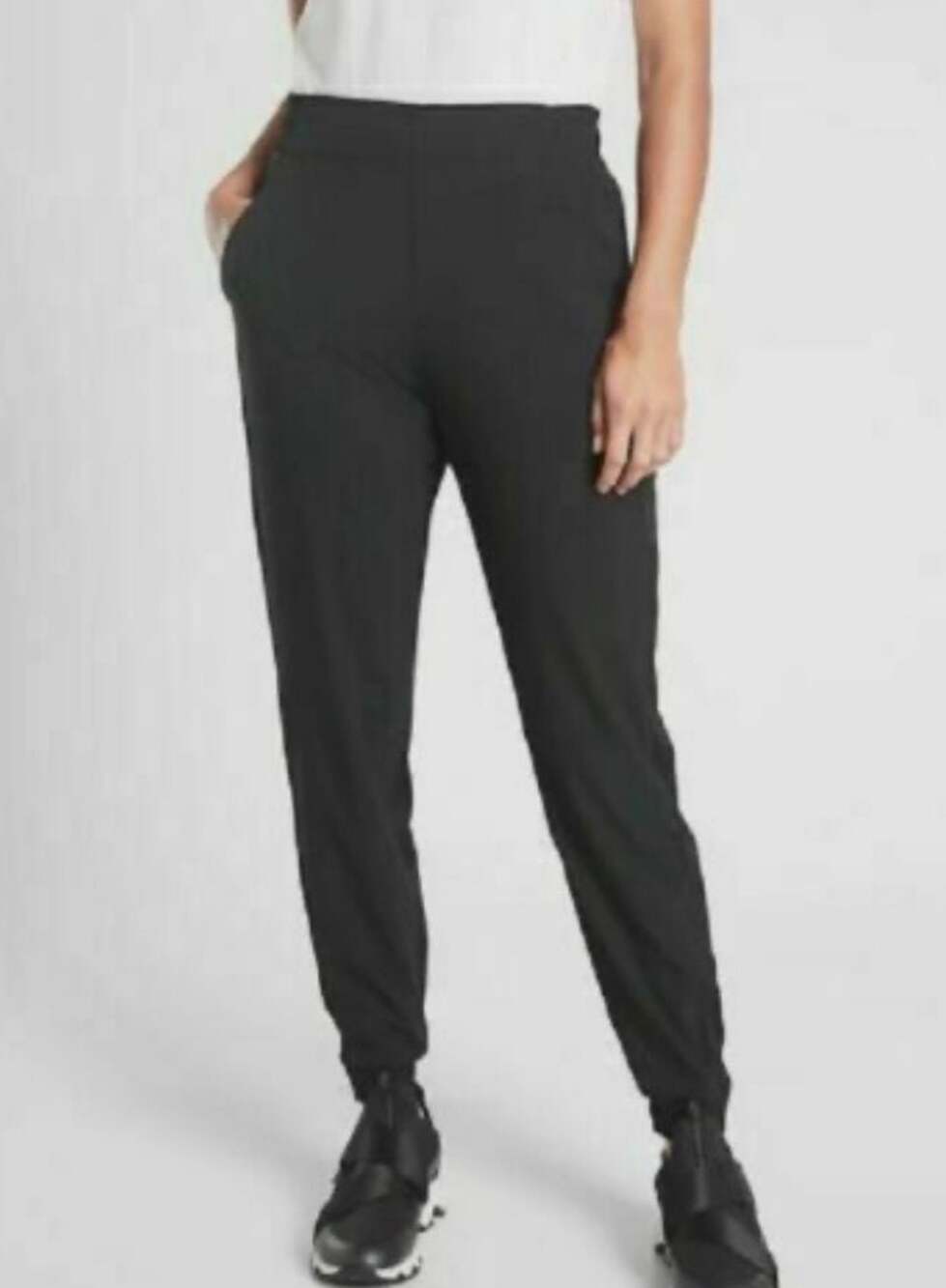 Athleta Brooklyn Lined Jogger Pants Black 14 Tall 14T